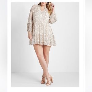 EXPRESS - Leopard Print Trapeze Dress